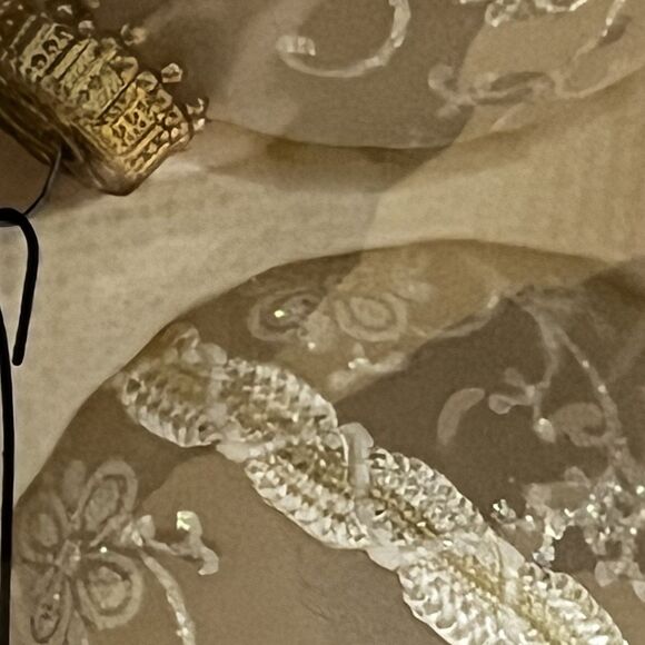 Lot 3 Vintage Christmas by Krebs Glass Ornaments Frosted Ivory Rose Mauve 12pc - Picture 9 of 11